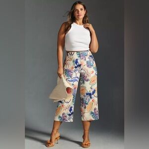 Anthropologie Maeve Cropped Wide-Leg Pants | Exclusive Release | EUC